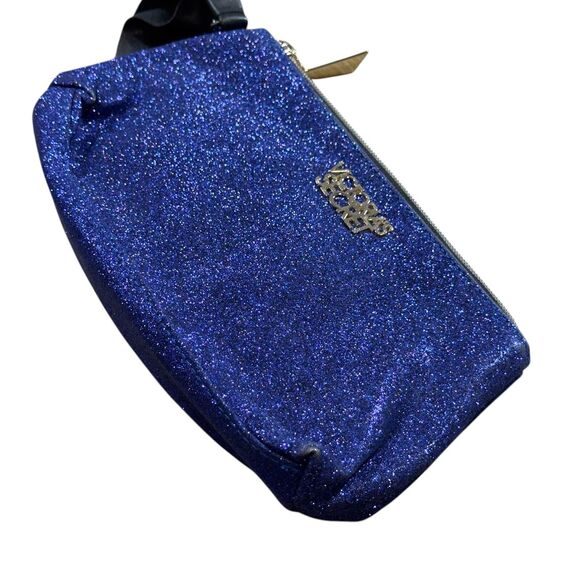 Victoria's Clutch Secret Women's Purple Sparkly Pouch Zipper Cosmetic Makeup Bag - Picture 2 of 6